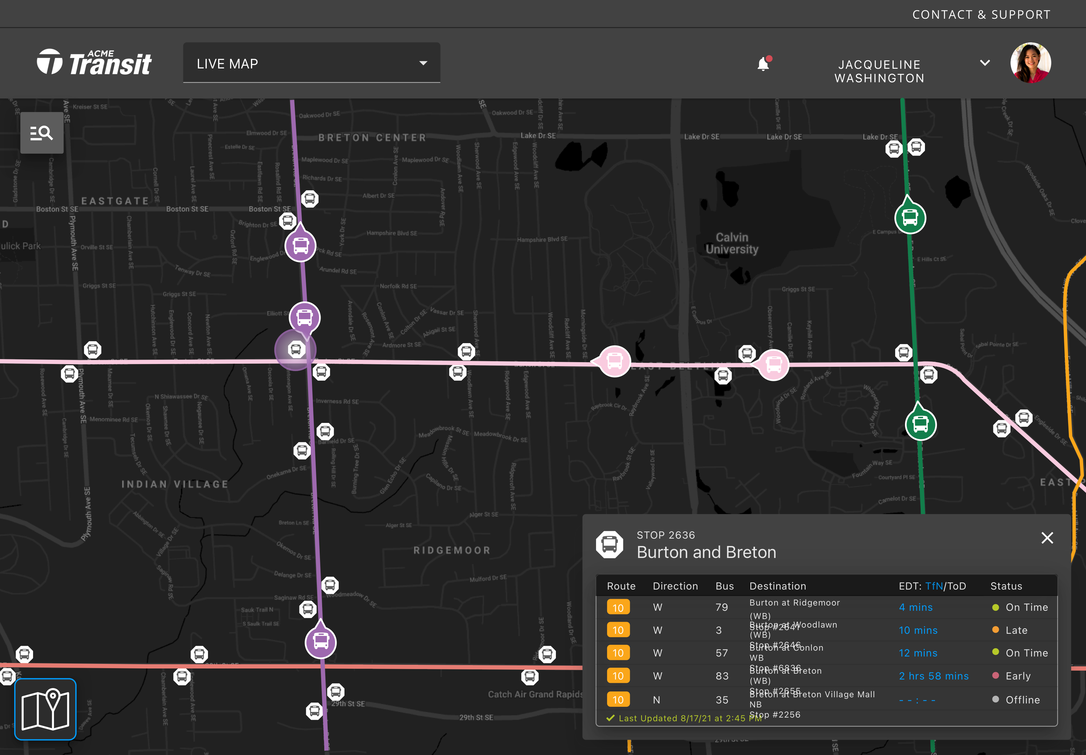 Avail Technologies – Dispatch Map