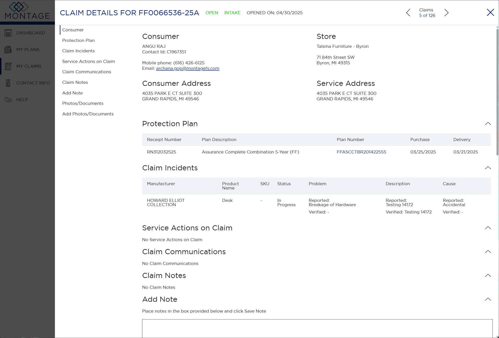 Montage – Consumer Portal