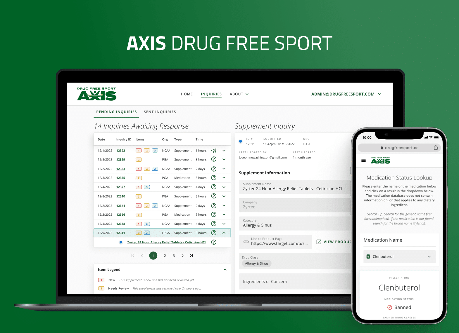 Drug Free Sport International – AXIS